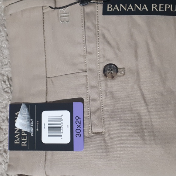 NWT Banana Republic Flat Front Straight Fit Chinos - Khaki - Various Sizes - Picture 4 of 7
